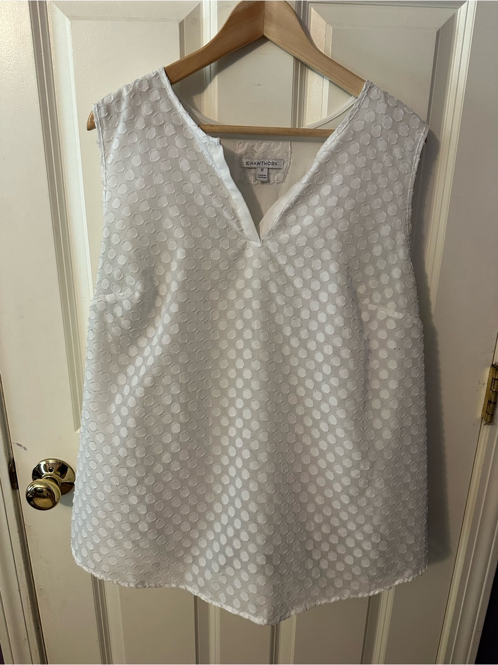 41 Hawthorn White Eyelet V-Neck Sleeveless Camisole